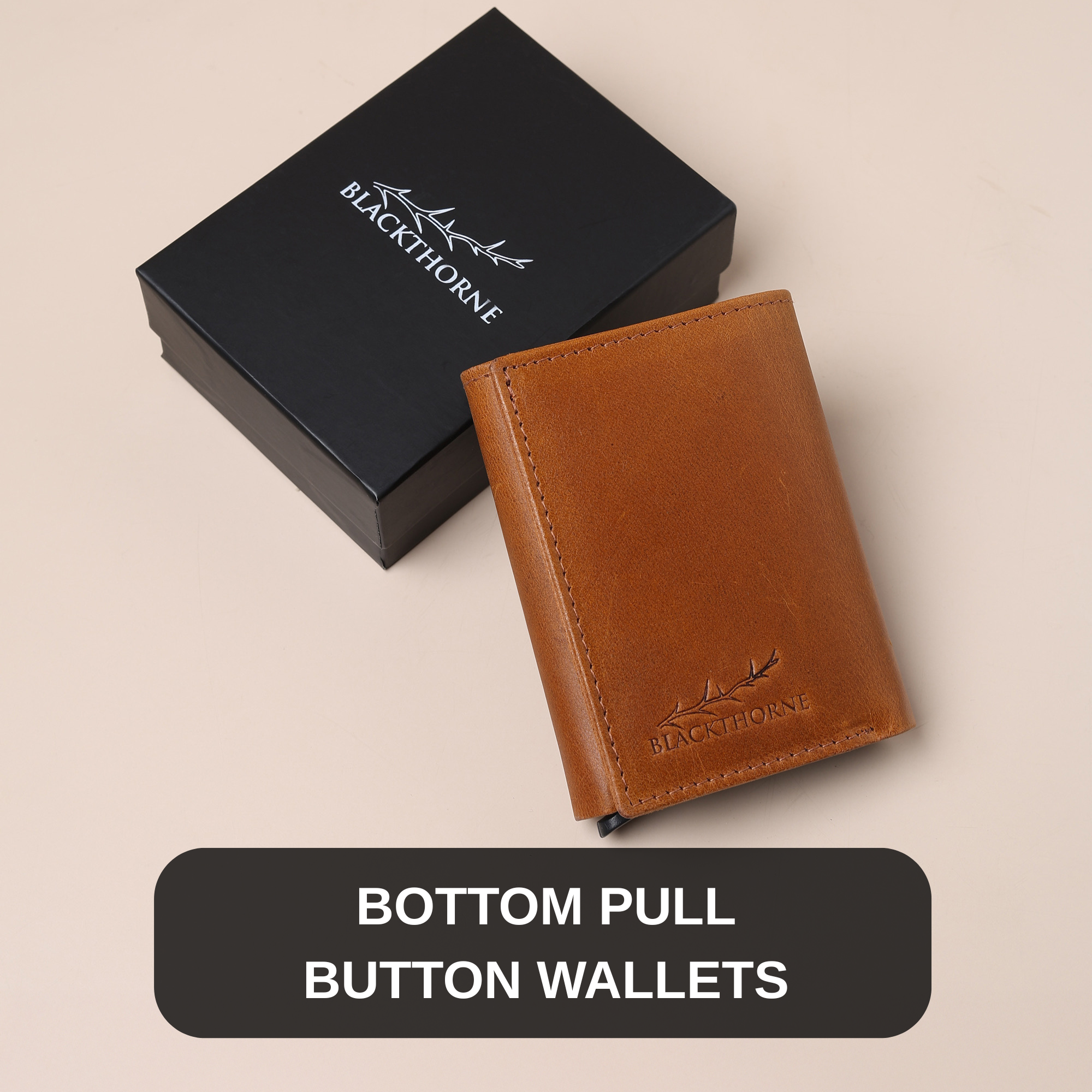 Bottom Pop-Up Button Wallets